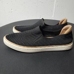 UGG Black Knit Slip-On Sneakers